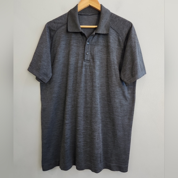 Lululemon Men's Metal Vent Performance Polo Shirt Short Sleeve Gray Size XL - Picture 1 of 8